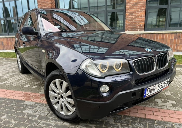 BMW X3 cena 23900 przebieg: 285000, rok produkcji 2008 z Wrocław małe 326